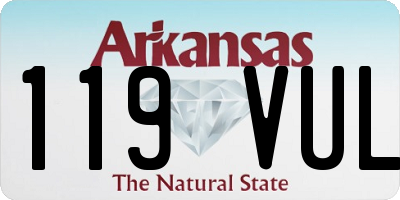 AR license plate 119VUL