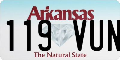 AR license plate 119VUN