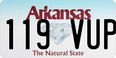 AR license plate 119VUP