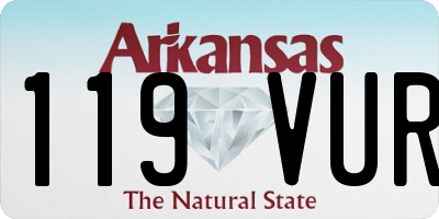 AR license plate 119VUR