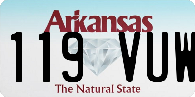 AR license plate 119VUW