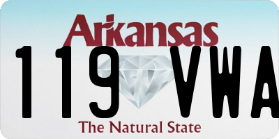 AR license plate 119VWA