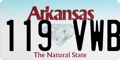 AR license plate 119VWB