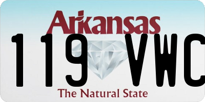 AR license plate 119VWC