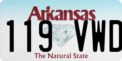 AR license plate 119VWD
