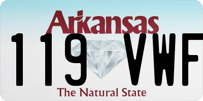 AR license plate 119VWF