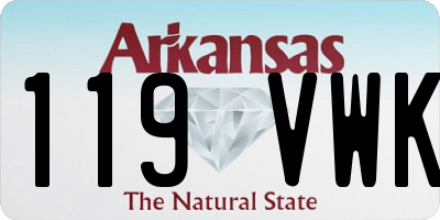 AR license plate 119VWK
