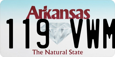 AR license plate 119VWM