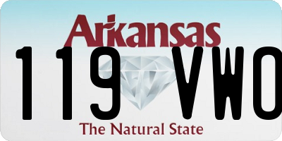 AR license plate 119VWO