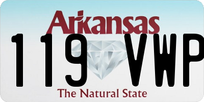 AR license plate 119VWP