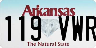 AR license plate 119VWR