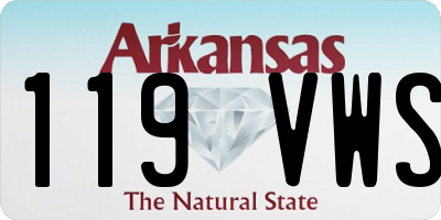 AR license plate 119VWS