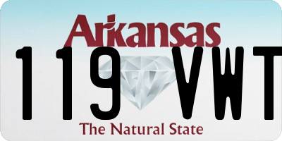AR license plate 119VWT