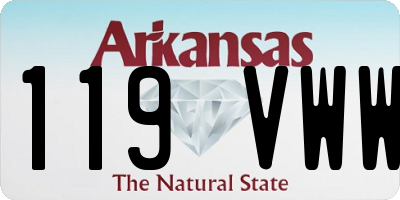 AR license plate 119VWW