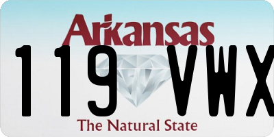 AR license plate 119VWX