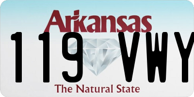 AR license plate 119VWY