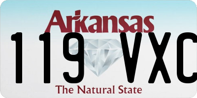 AR license plate 119VXC