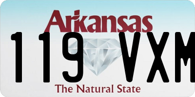 AR license plate 119VXM