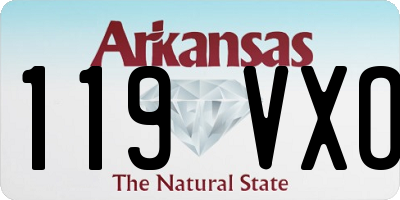 AR license plate 119VXO
