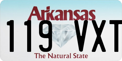 AR license plate 119VXT