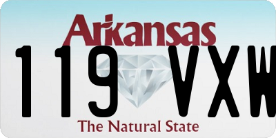 AR license plate 119VXW
