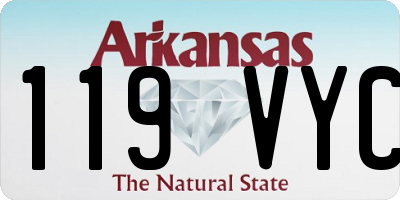 AR license plate 119VYC
