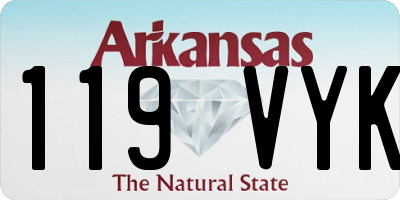 AR license plate 119VYK