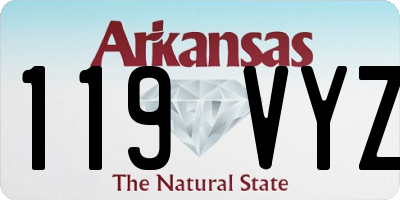 AR license plate 119VYZ