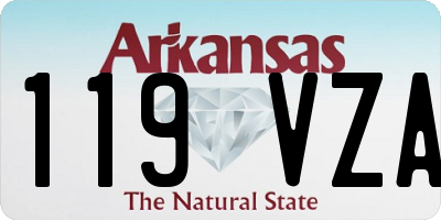 AR license plate 119VZA