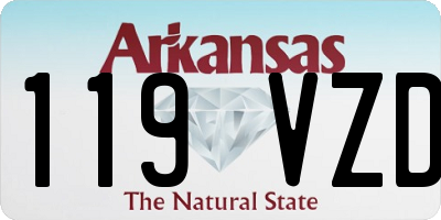 AR license plate 119VZD
