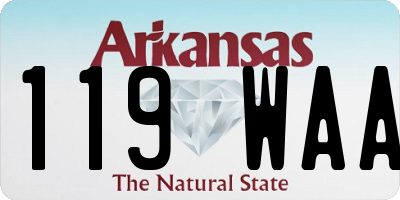 AR license plate 119WAA