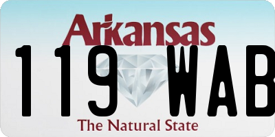 AR license plate 119WAB