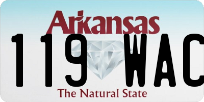AR license plate 119WAC