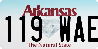 AR license plate 119WAE