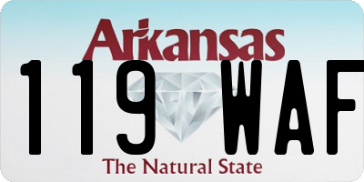AR license plate 119WAF