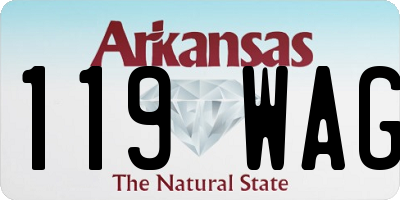 AR license plate 119WAG