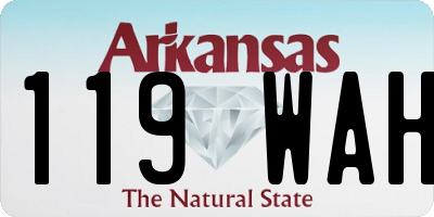 AR license plate 119WAH