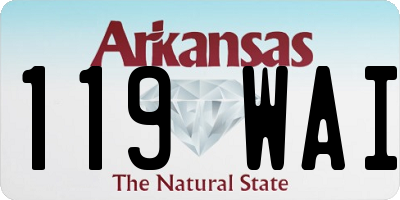 AR license plate 119WAI
