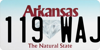 AR license plate 119WAJ