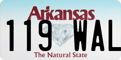 AR license plate 119WAL