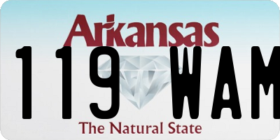 AR license plate 119WAM