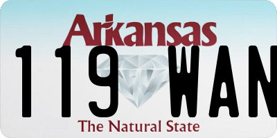 AR license plate 119WAN