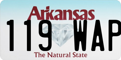 AR license plate 119WAP