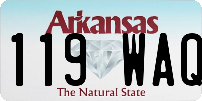 AR license plate 119WAQ