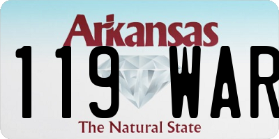 AR license plate 119WAR