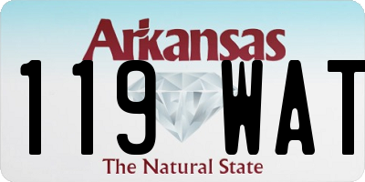 AR license plate 119WAT