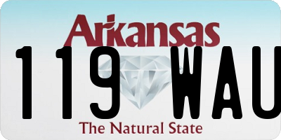 AR license plate 119WAU