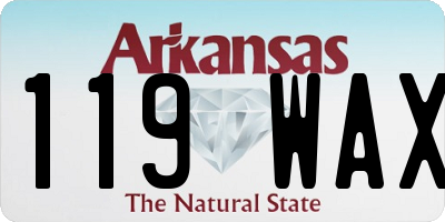 AR license plate 119WAX