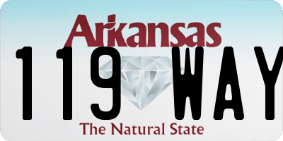 AR license plate 119WAY