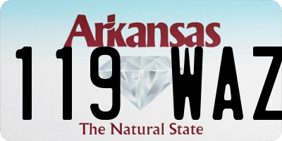 AR license plate 119WAZ